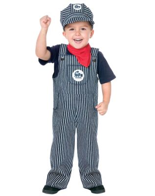 Toddler Train Engineer One Piece Costume - Spirithalloween.com