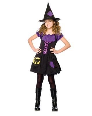 Black Cat Witch Girls Costume - Spirithalloween.com