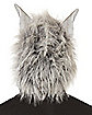 Grey Faux Fur Wolf Full Mask with Hands