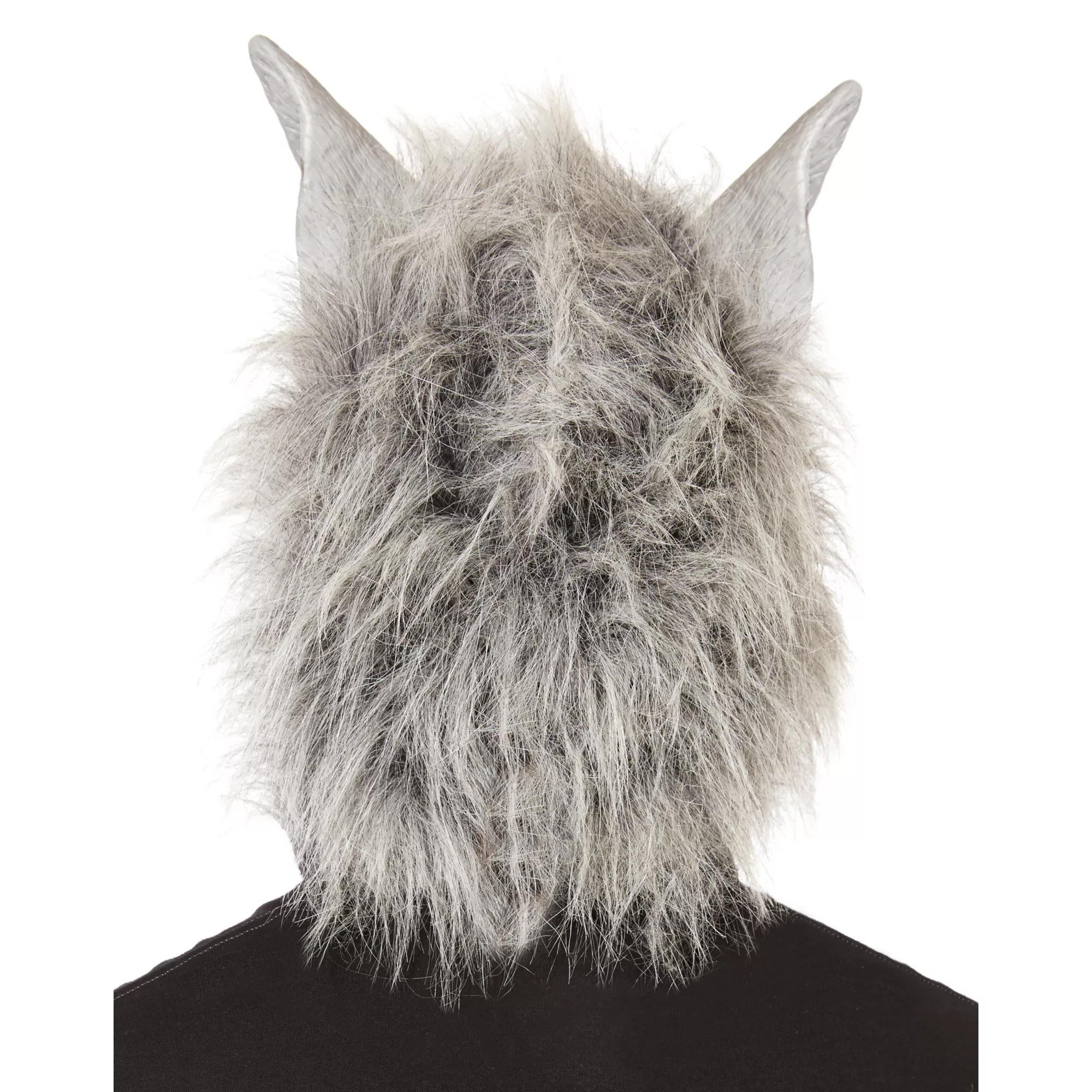 Grey Faux Fur Wolf Full Mask with Hands at Spencer's