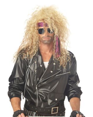 Heavy Metal Rocker - Long Brown Wig