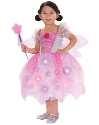 Kids Light-Up Pink Fairy Costume - Spirithalloween.com