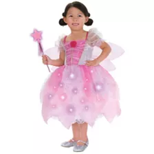 Kids Light-Up Pink Fairy Costume at Spirit Halloween