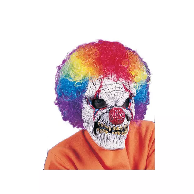 Scary Clown Mask With Wig Scary Clown Mask With Wig