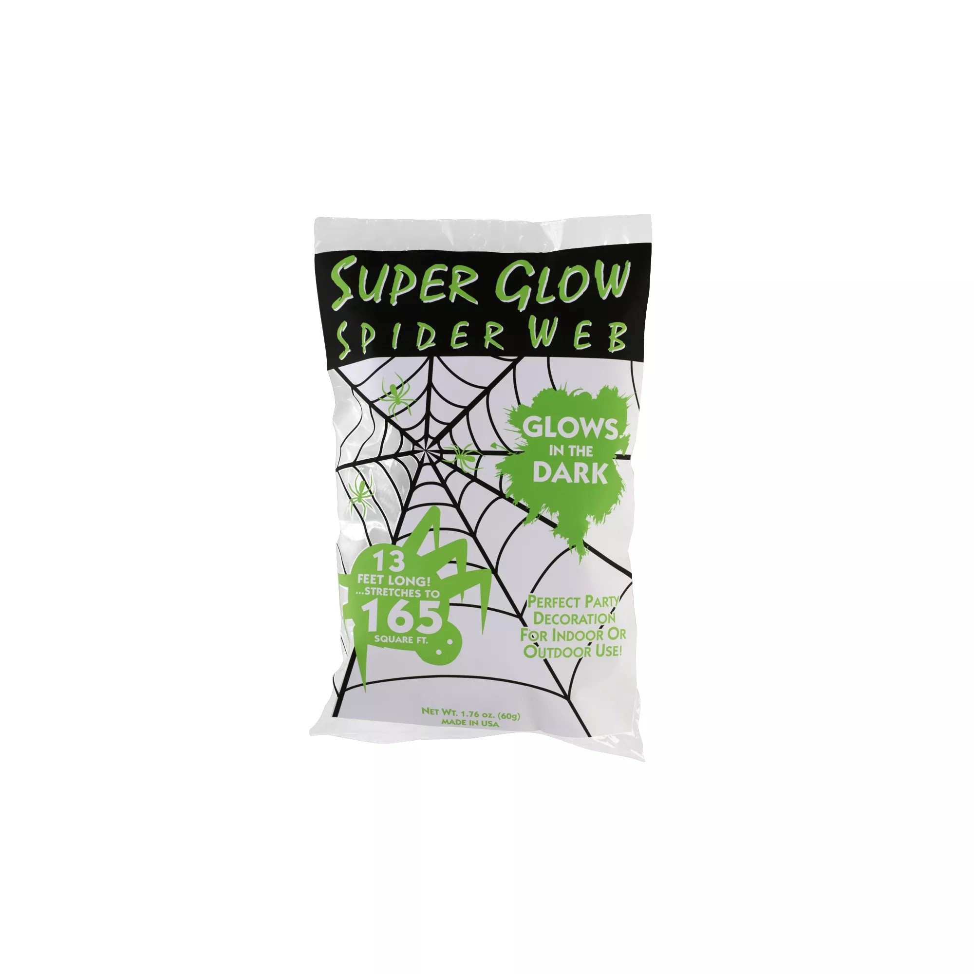 Glow in the Dark Spider Web Decoration at Spirit Halloween