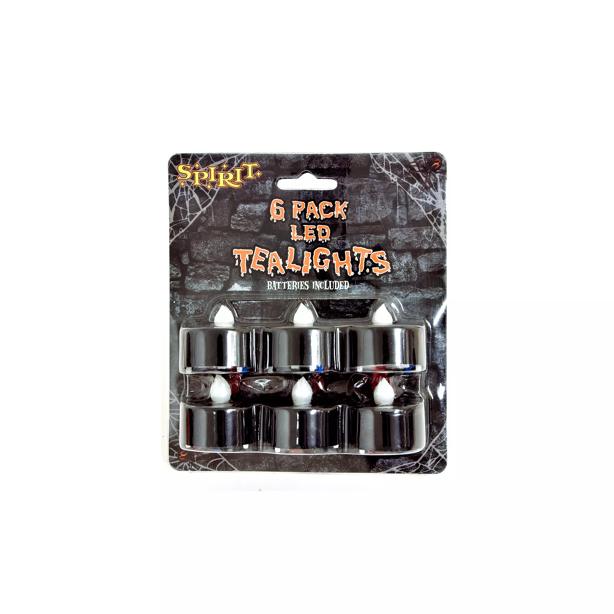 Flameless Black Tea Lights 6 Pack at Spirit Halloween