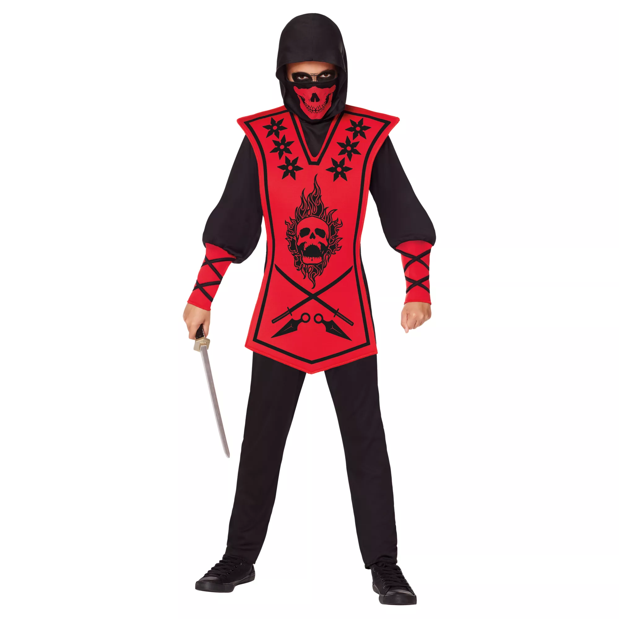 Kids Red Skull Ninja Costume at Spencer's