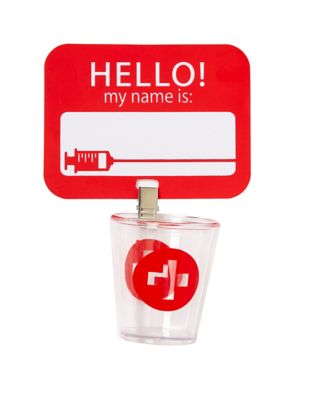 Nurse Badge with Shot Glass