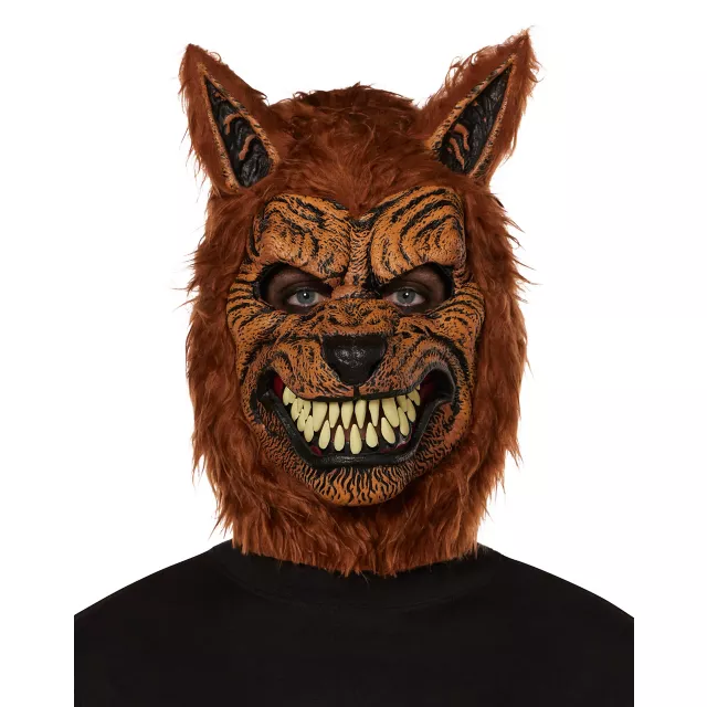 Animotion Brown Werewolf Full Mask at Spencer's
