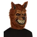Animotion Brown Werewolf Full Mask at Spencer's