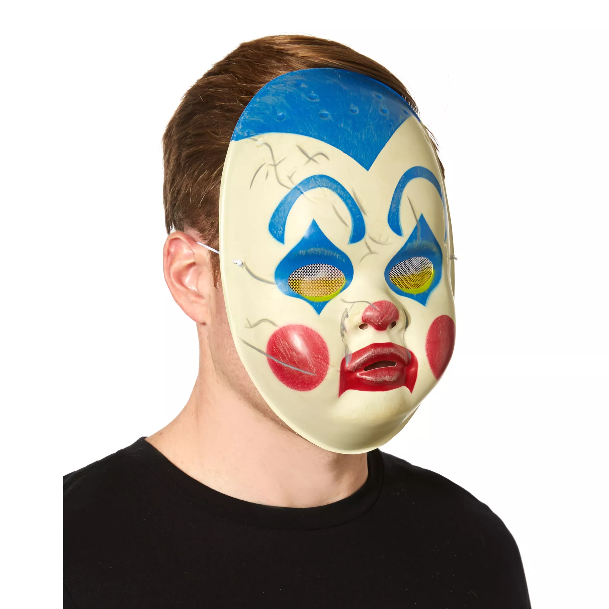 Clown Doll Half Mask at Spencer's