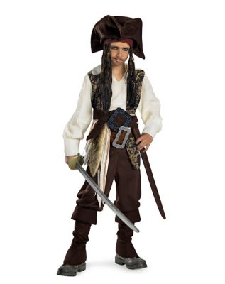 Boys Pirates Of The Carribean Captain Jack Sparrow Halloween Costume Small  4-6