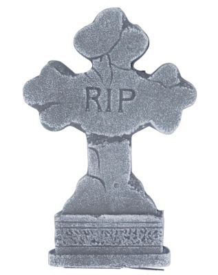 15 Inch Cross Tombstone - Spirithalloween.com