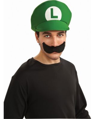 Super Mario Luigi Hat Moustache Kit