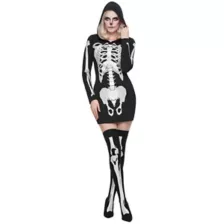 Adult Hooded Holographic Skeleton Costume at Spencer's