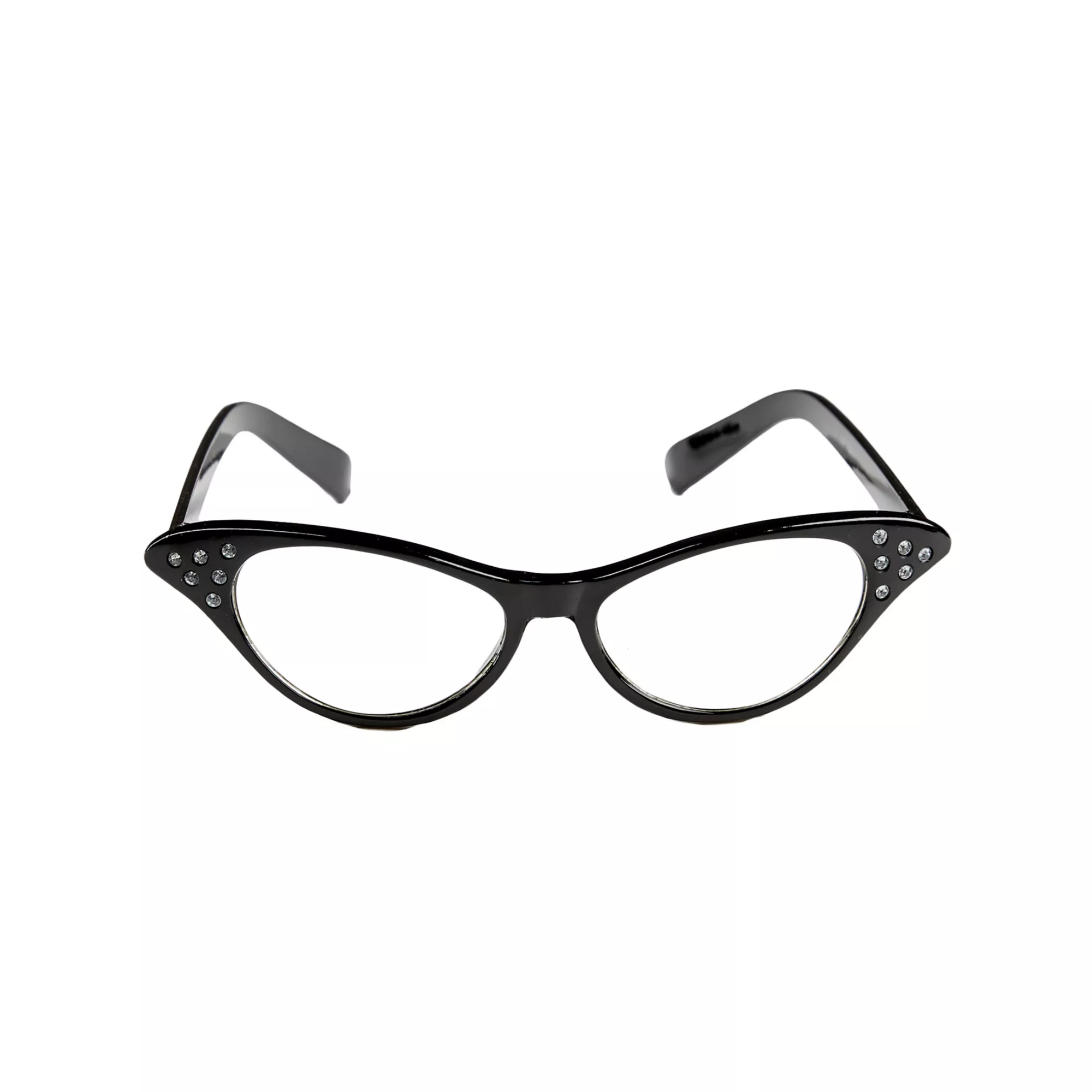 '50s Black Rhinestone Glasses at Spencer's