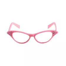 '50s Pink Rhinestone Glasses at Spencer's