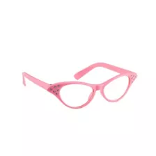 '50s Pink Rhinestone Glasses at Spencer's