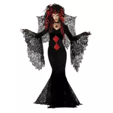 Black Spider Adult Womens Vampire Costume at Spirit Halloween