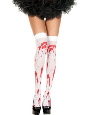 Bloody Zombie Thigh High Stockings - Spirithalloween.com