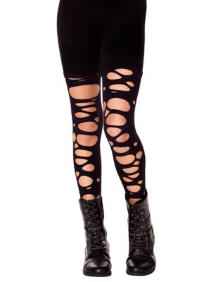 Tattered And Cut Out Leggings –