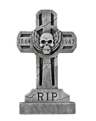 3 Ft Spooky Cross Tombstone - Spirithalloween.com