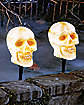 7.5 Inch LED Strobing Skull Head Lawnstakes
