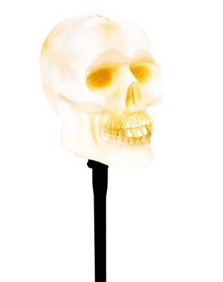7.5 Inch LED Strobing Skull Head Lawnstakes