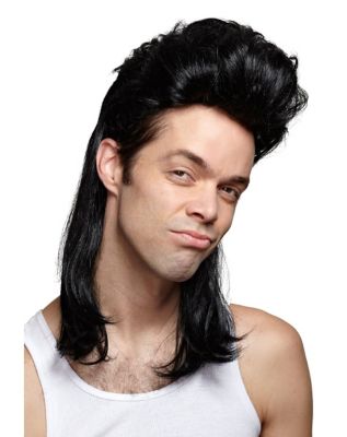 Black Mullet Wig