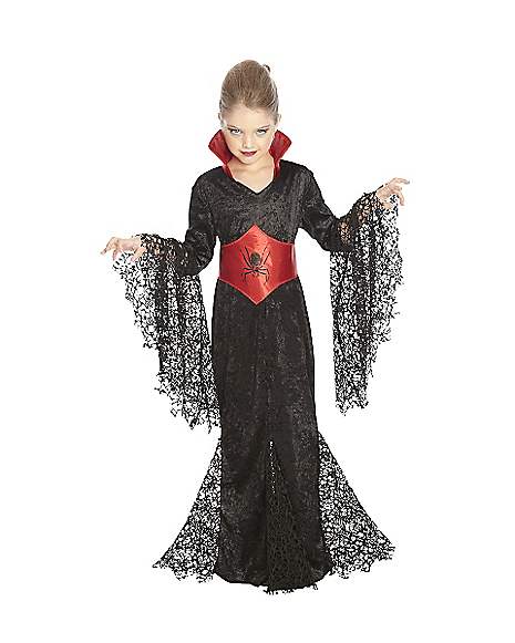 Kids Black Lace Vampira Costume - Spirithalloween.com