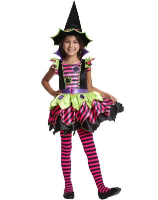 Kids Neon Patch Witch Costume - Spirithalloween.com