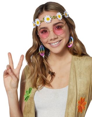 Women's Plus Size Autumn Flower Hippie Costume