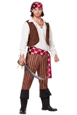 Pirate Costume Shirt Pants Vest Sash Renaissance Steampunk 