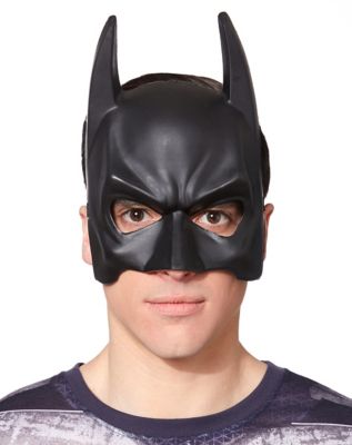 DC Batman Half Face Mask, Black, One Size, Wearable Costume Accessory for  Halloween