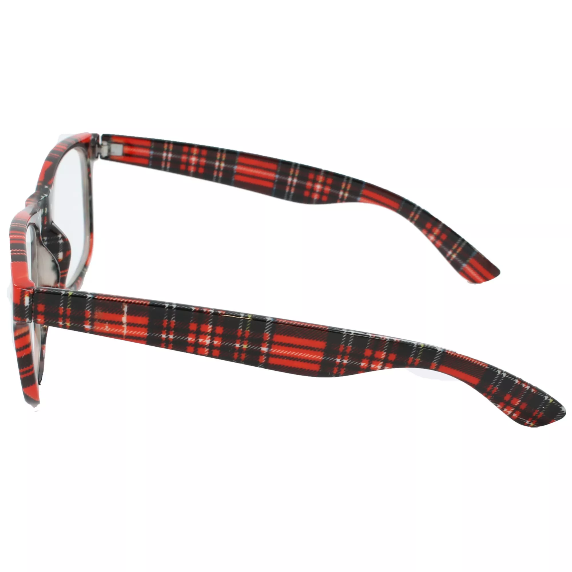 Red Plaid School Nerd Glasses at Spencer's