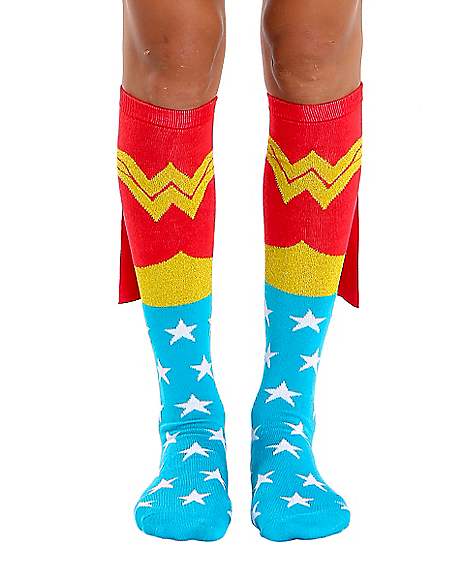 Wonder Woman Crew Socks Power Grace Wisdom AOP Movie Adult Size Cosplay Socks 