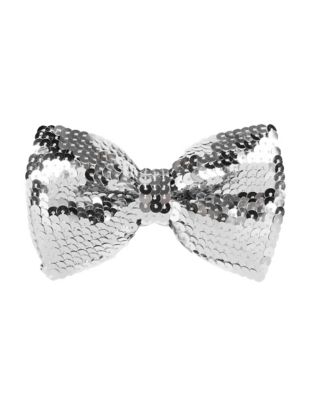 Silver Sequin Bow Tie - Spirithalloween.com