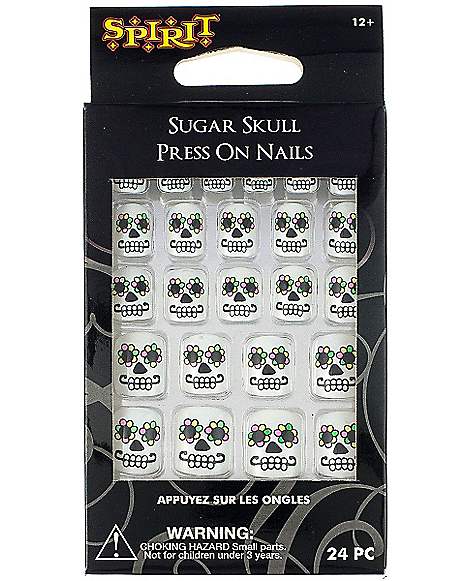 Sugar Skull Press On Nails - Spirithalloween.com