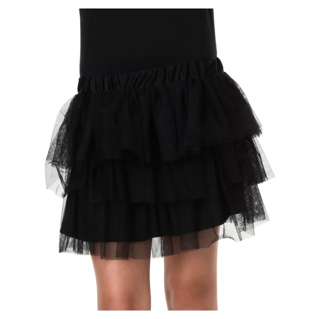 Ruffle Skirt - Black at Spencer's