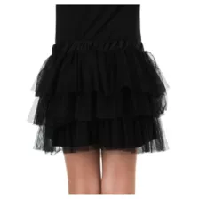 Ruffle Skirt - Black at Spencer's