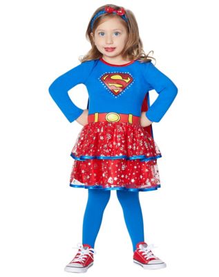 Toddler Sparkling Supergirl Costume - DC Comics - Spirithalloween.com