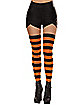 Black and Orange Stripe Thigh High