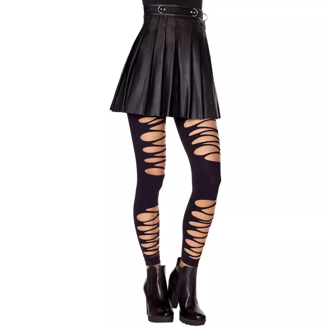 Black Cutout Tights - Spirithalloween.com