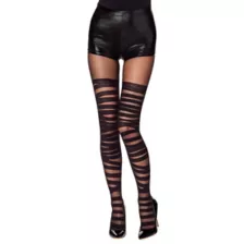 Opaque and Sheer Bandage Tights at Spencer's