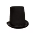 Tall Black Stovepipe Top Hat at Spencer's