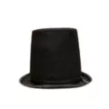 Tall Black Stovepipe Top Hat at Spencer's