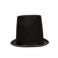 Tall Black Stovepipe Top Hat at Spencer's