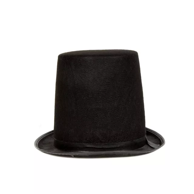 Tall Black Stovepipe Top Hat at Spencer's