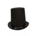 Tall Black Stovepipe Top Hat at Spencer's