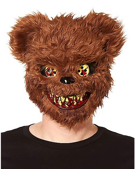 Boost Indtil nu akse Brown Scary Teddy Bear Half Mask - Spirithalloween.com